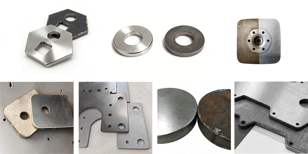Deburring and chamfering sample display