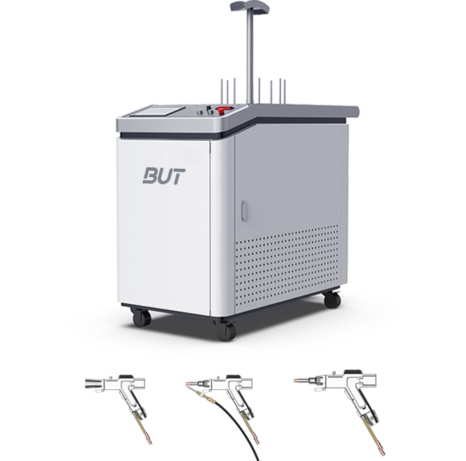 Integrated welding and cleaning machine