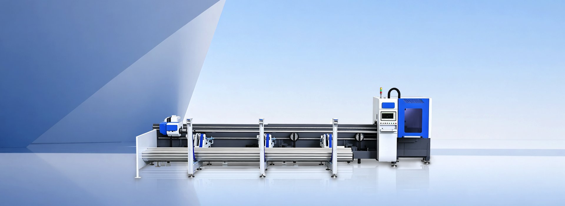 Side-mounted laser tube cutter